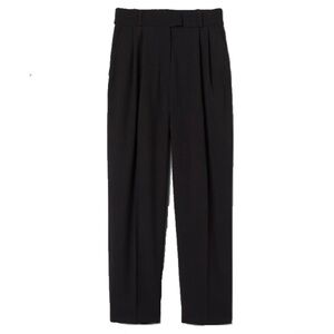 H&M Classic Black Curvy Tapered High Rise Work Evening Dress Trousers 8 40